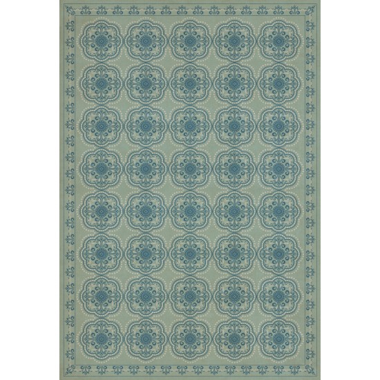 Pattern 28 Quietude 70x102 Vintage Vinyl Floorcloth