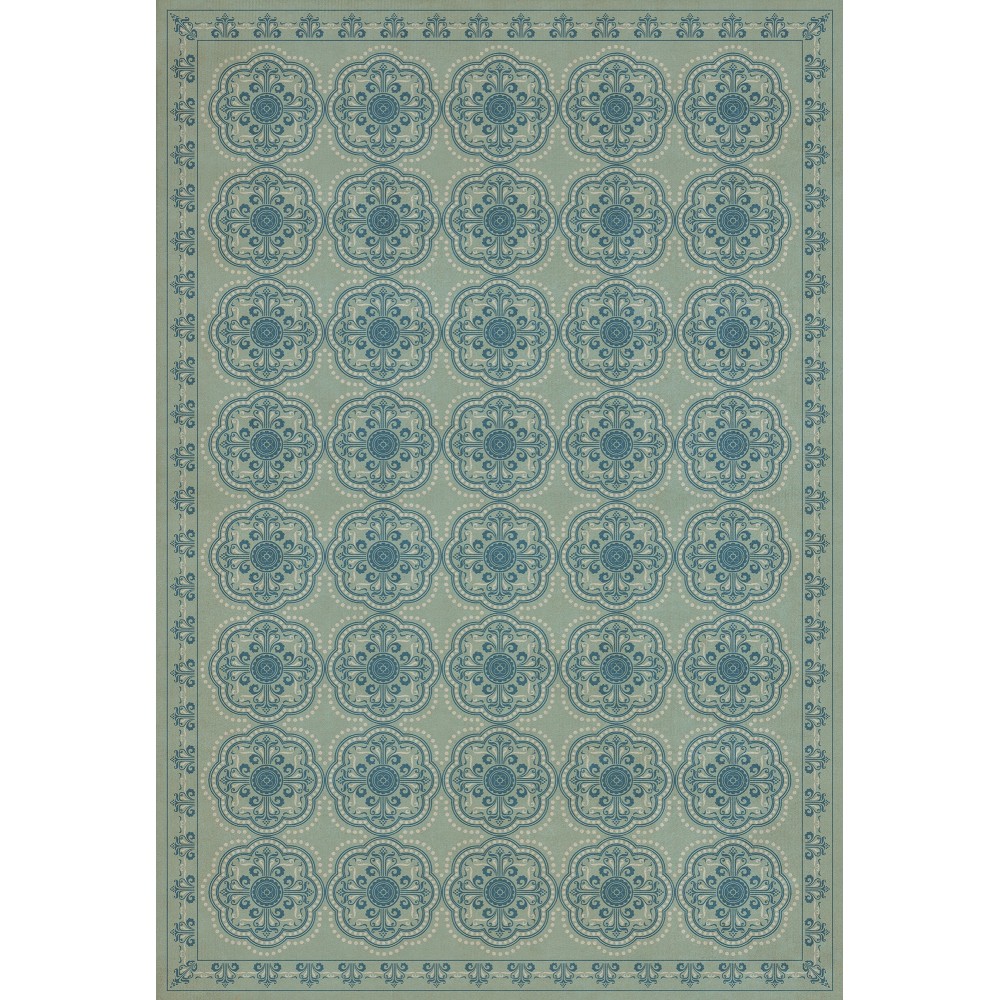 Pattern 28 Quietude 70x102 Vintage Vinyl Floorcloth