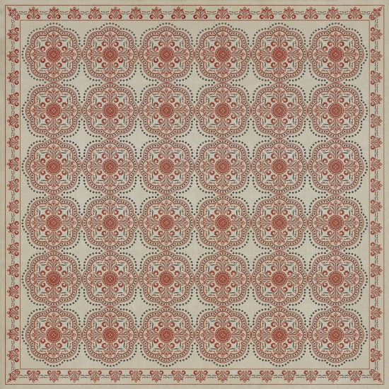 Pattern 28 Youre Not Going Mad 60x60 Vintage Vinyl Floorcloth