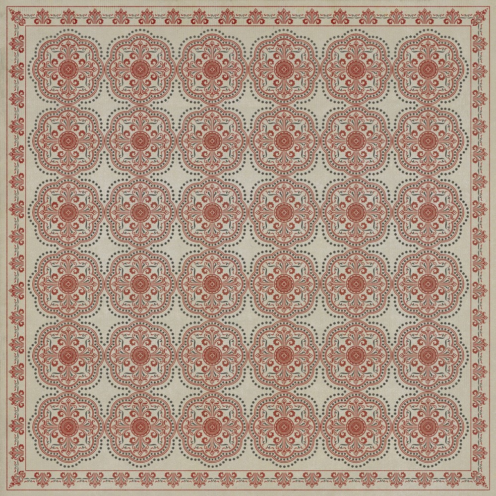 Pattern 28 Youre Not Going Mad 60x60 Vintage Vinyl Floorcloth