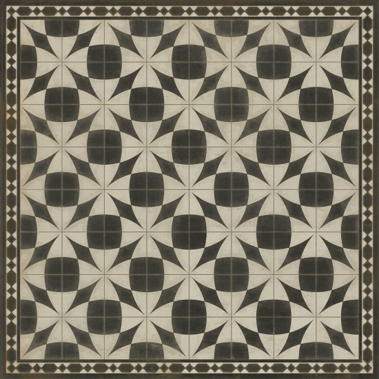 Pattern 29 Voltaire 72x72 Vintage Vinyl Floorcloth