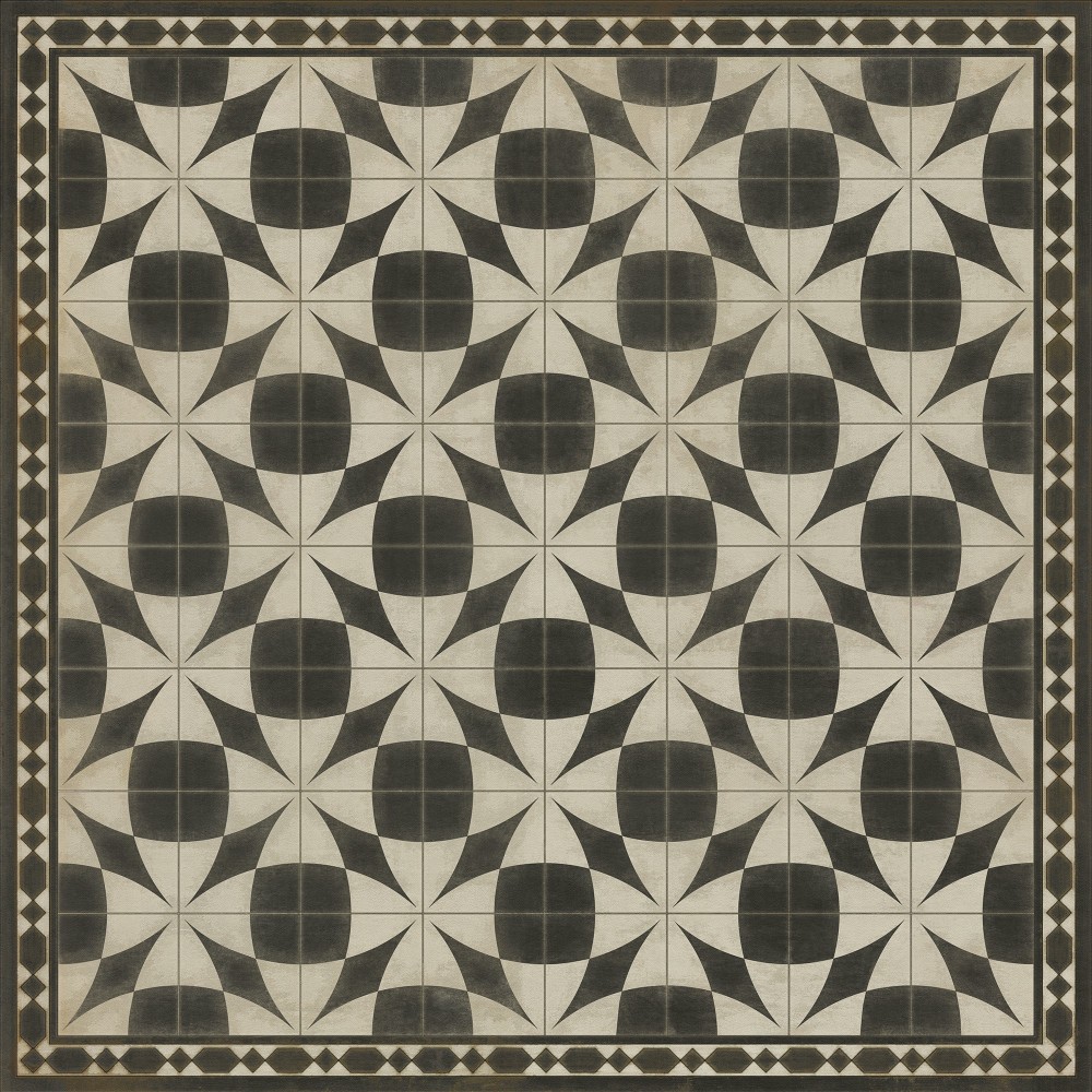 Pattern 29 Voltaire 72x72 Vintage Vinyl Floorcloth