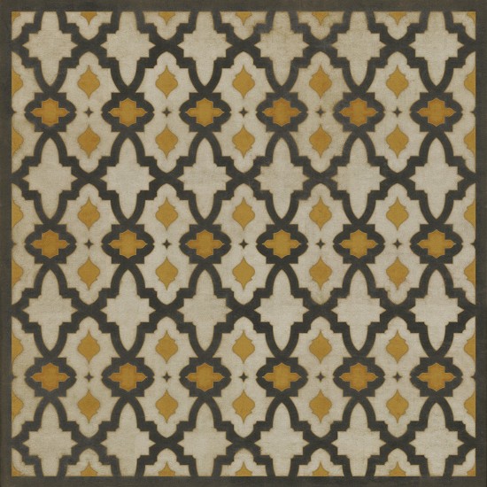 Pattern 31 Rajha 48x48 Vintage Vinyl Floorcloth