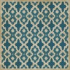 Pattern 31 the Blue Mosque 36x36 Vintage Vinyl Floorcloth