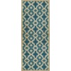 Pattern 31 the Blue Mosque 36x90 Vintage Vinyl Floorcloth