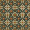 Pattern 33 Anna's Garden 48x48 Vintage Vinyl Floorcloth