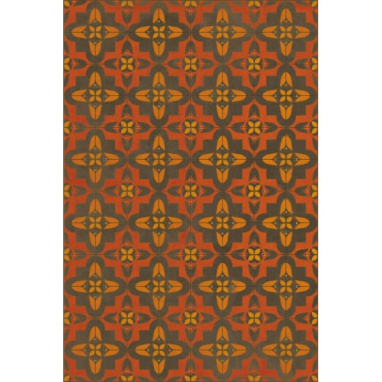 Pattern 33 the Red Baron 24x36 Vintage Vinyl Floorcloth