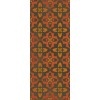 Pattern 33 the Red Baron 36x90 Vintage Vinyl Floorcloth