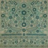 Pattern 36 A few Flowers at his feet 96x96 Vintage Vinyl Floorcloth