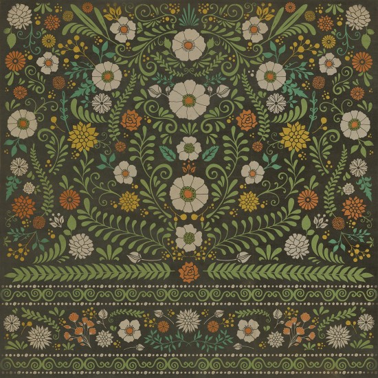 Pattern 36 The arranger of disorder 120x120 Vintage Vinyl Floorcloth