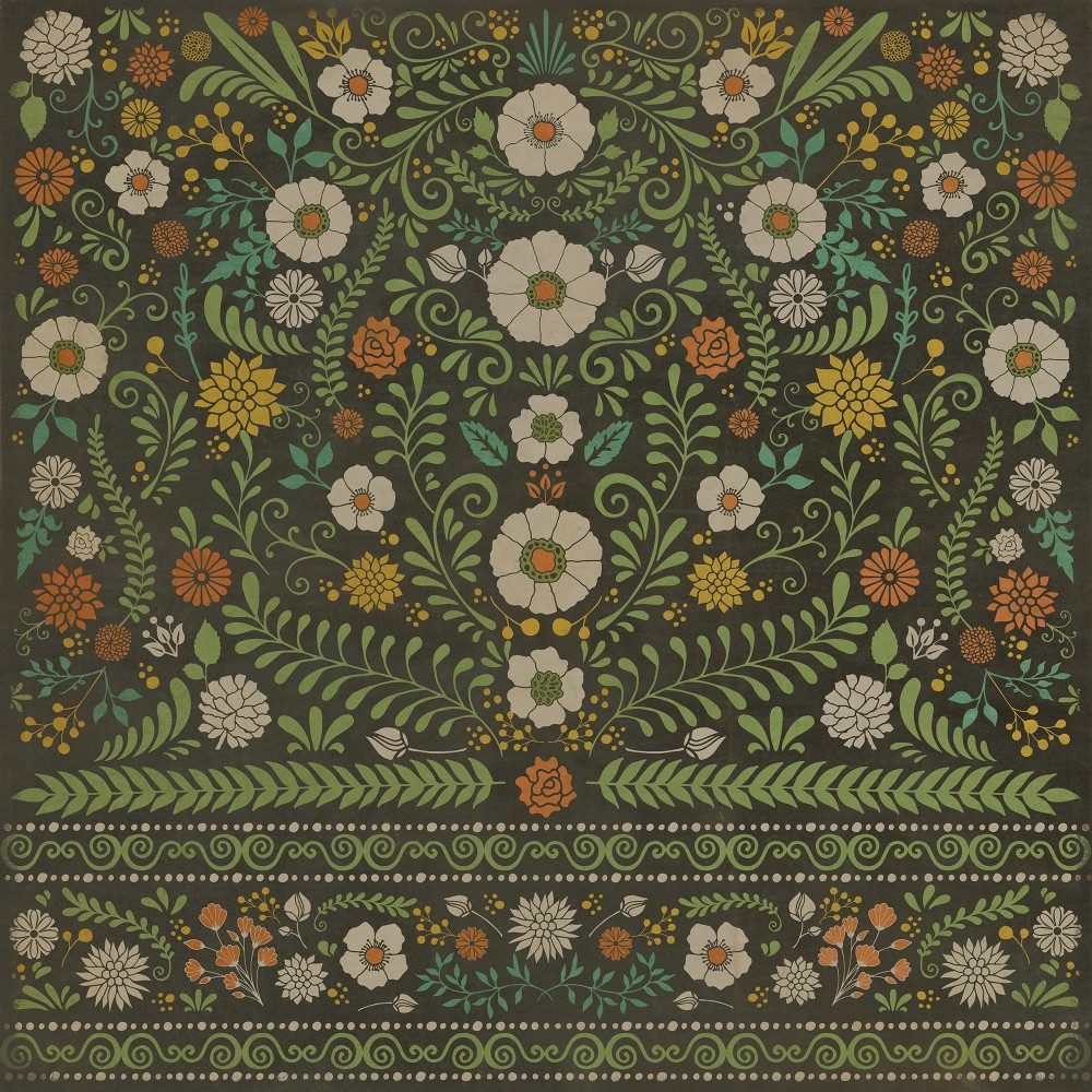 Pattern 36 The arranger of disorder 120x120 Vintage Vinyl Floorcloth