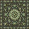 Pattern 38 A hedge between keeps 48x48 Vintage Vinyl Floorcloth