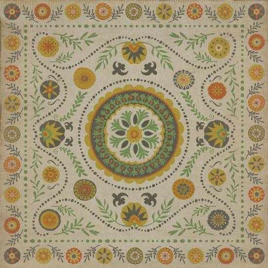 Pattern 38 Autumn 60x60 Vintage Vinyl Floorcloth