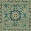 Pattern 38 Boho Blue 72x72 Vintage Vinyl Floorcloth