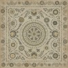 Pattern 38 Je Pense 120x120 Vintage Vinyl Floorcloth
