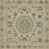 Pattern 38 Je Pense 36x36 Vintage Vinyl Floorcloth