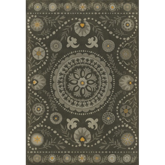 Pattern 38 L'etat C'est Moi 120x175 Vintage Vinyl Floorcloth