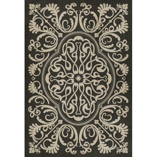 Pattern 39 Blackjack 120x175 Vintage Vinyl Floorcloth