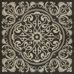 Pattern 39 Blackjack 48x48 Vintage Vinyl Floorcloth