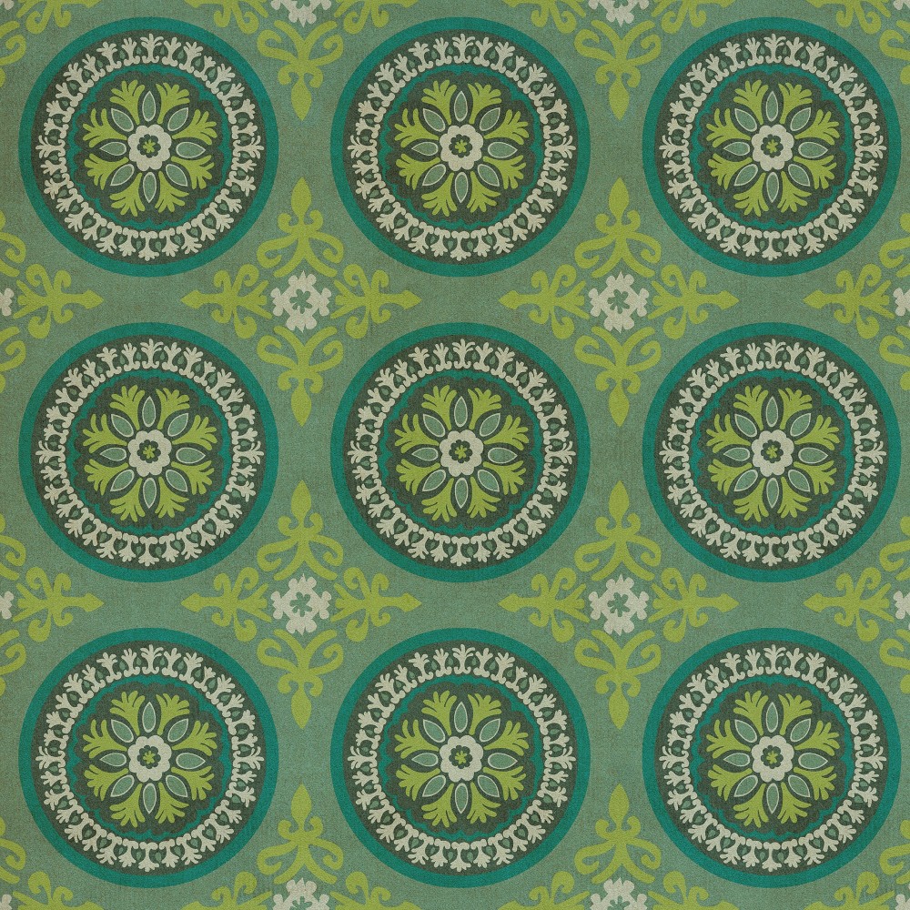 Pattern 43 Nirvana 48x48 Vintage Vinyl Floorcloth