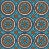 Pattern 43 Samadi 36x36 Vintage Vinyl Floorcloth