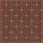 Pattern 45 Rubellus 36x36 Vintage Vinyl Floorcloth