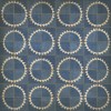 Pattern 46 Empty Spaces Between the Stars 48x48 Vintage Vinyl Floorcloth