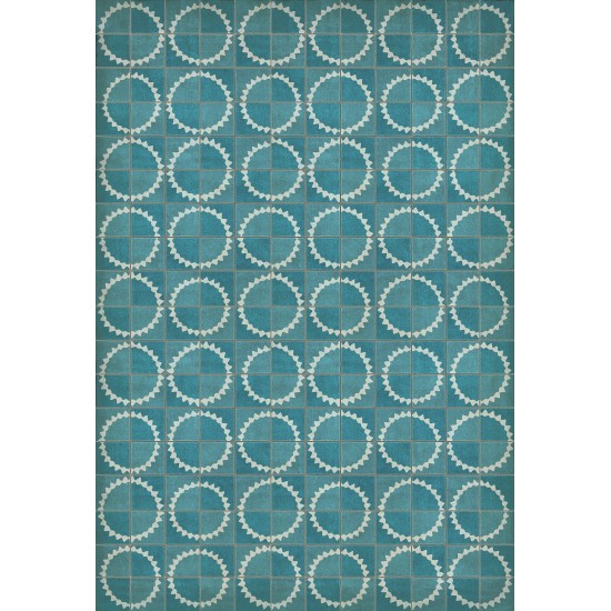 Pattern 46 Stellar 96x140 Vintage Vinyl Floorcloth