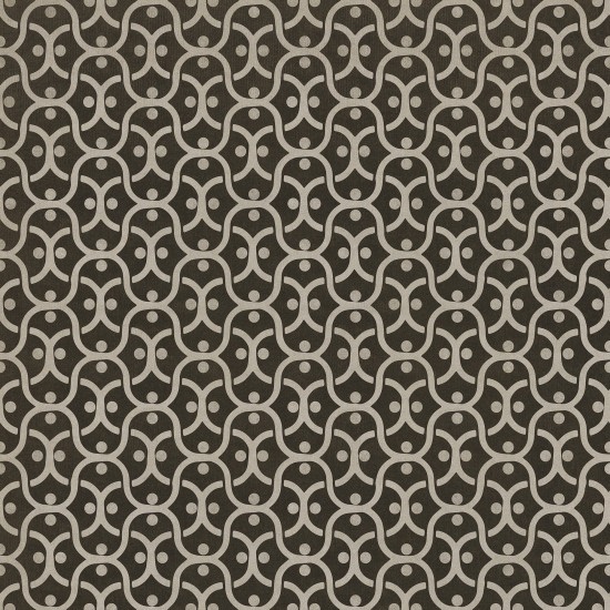 Pattern 47 Black Russian 48x48 Vintage Vinyl Floorcloth