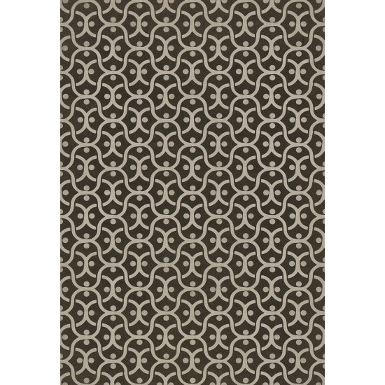 Pattern 47 Black Russian 70x102 Vintage Vinyl Floorcloth