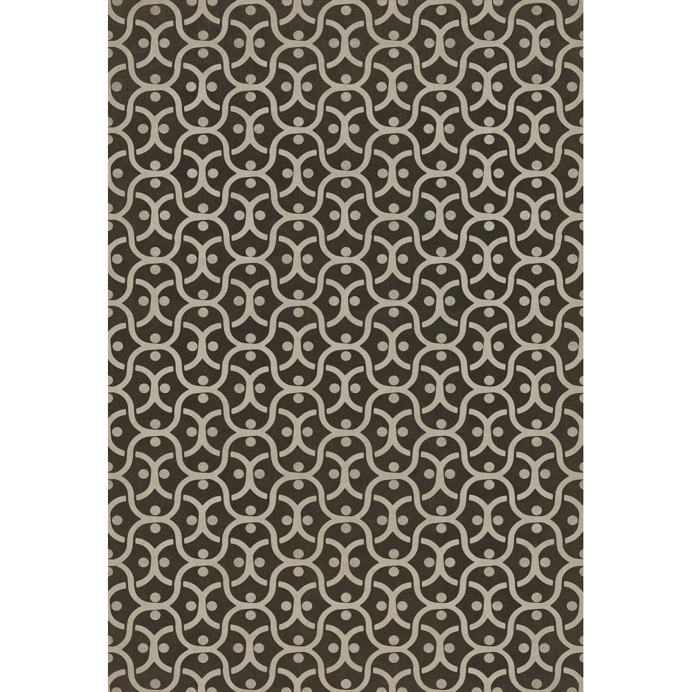 Pattern 47 Black Russian 70x102 Vintage Vinyl Floorcloth