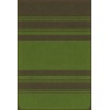 Pattern 50 Organic Stripes Black and Green 24x36 Vintage Vinyl Floorcloth