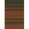 Pattern 50 Organic Stripes Black and Red 20x30 Vintage Vinyl Floorcloth