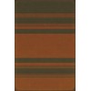 Pattern 50 Organic Stripes Black and Red 24x36 Vintage Vinyl Floorcloth