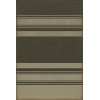 Pattern 50 Organic Stripes Black and Tan 20x30 Vintage Vinyl Floorcloth