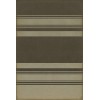 Pattern 50 Organic Stripes Black and Tan 24x36 Vintage Vinyl Floorcloth