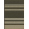 Pattern 50 Organic Stripes Black and Tan 70x102 Vintage Vinyl Floorcloth