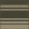 Pattern 50 Organic Stripes Black and Tan 96x96 Vintage Vinyl Floorcloth