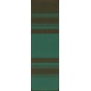 Pattern 50 Organic Stripes Black and Teal 36x115 Vintage Vinyl Floorcloth