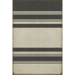 Pattern 50 Organic Stripes Black and White 20x30 Vintage Vinyl Floorcloth