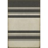 Pattern 50 Organic Stripes Black and White 52x76 Vintage Vinyl Floorcloth