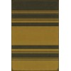 Pattern 50 Organic Stripes Black and Yellow 20x30 Vintage Vinyl Floorcloth