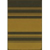 Pattern 50 Organic Stripes Black and Yellow 96x140 Vintage Vinyl Floorcloth