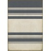 Pattern 50 Organic Stripes Blue and White 120x175 Vintage Vinyl Floorcloth