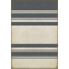Pattern 50 Organic Stripes Blue and White 38x56 Vintage Vinyl Floorcloth