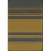 Pattern 50 Organic Stripes Blue and Yellow 120x175 Vintage Vinyl Floorcloth