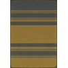 Pattern 50 Organic Stripes Blue and Yellow 70x102 Vintage Vinyl Floorcloth