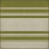 Pattern 50 Organic Stripes Green and White 48x48 Vintage Vinyl Floorcloth