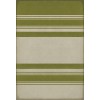 Pattern 50 Organic Stripes Green and White 52x76 Vintage Vinyl Floorcloth