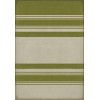 Pattern 50 Organic Stripes Green and White 96x140 Vintage Vinyl Floorcloth